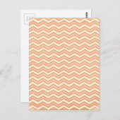  Roze. Retro Chevron Pattern Briefkaart (Voorkant / Achterkant)