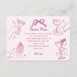 Roze retro cocktail party slipje graag invoegen informatiekaartje