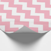 Roze Retro Colorful Modern Chevron Pattern Cadeaupapier (Hoek)