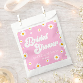 Roze Retro Daisy Flower Floral Vrijgezellenfeest Bedankzakje