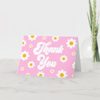 Roze Retro Daisy Flower Party