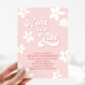 Roze Retro Daisy Nine is een vibe verjaardag Kaart