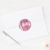 Roze Retro Disco Ball Envelope Seals Stickers (Envelop)