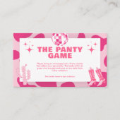 Roze Retro Disco Cowgirl Het Panty Spel Informatiekaartje (Voorkant)