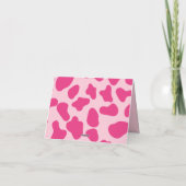 Roze Retro Disco Cowgirl Naam Plaats Kaarten (Achterkant)