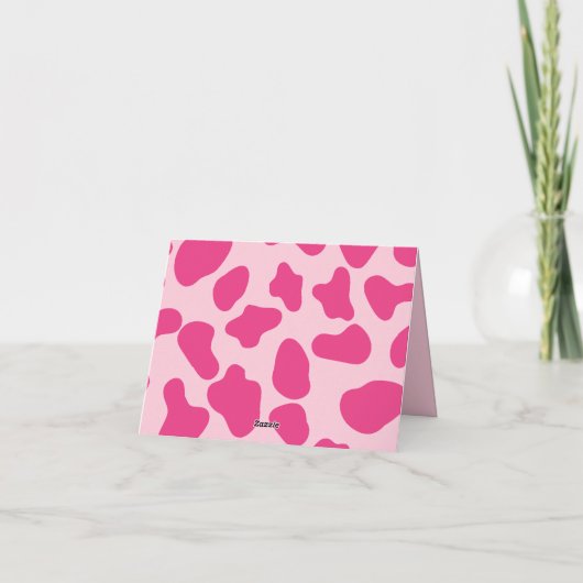 Roze Retro Disco Cowgirl Naam Plaats Kaarten (Achterkant)