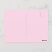 Roze retro discoverlichting briefkaart (Achterkant)