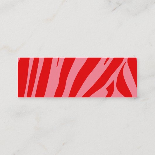 Roze Retro  Display douchekaart insert Mini Visitekaartje (Achterkant)