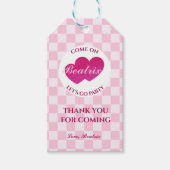 Roze Retro Doll Verjaardag Cadeaulabel (Voorkant)