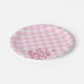 Roze Retro Doll Verjaardag Papieren Bordje (Gekanteld)