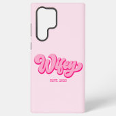 Roze Retro Echtgenote Gesticht Jaar Bruid Bruidego Samsung Galaxy Hoesje (Achterkant)