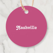 Roze retro Font Bachelorette Favor Tags Bedankjes Labels (Achterkant)