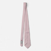 Roze Retro Franse Poedel Das (Achterkant)