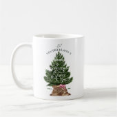 Roze Retro Fun  Boerderij Fresh Tree Monogram Koffiemok (Links)