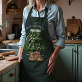 Roze Retro Fun  Boerderij Fresh Tree Monogram Schort