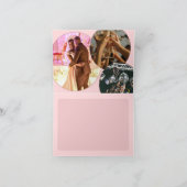 Roze Retro Funky Disco Wedding - Dankjewel Kaart (Binnen)