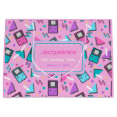 Roze Retro Gaming Groot Cadeauzakje (Voorkant)