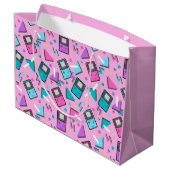 Roze Retro Gaming Groot Cadeauzakje (Achterkant Gekanteld)