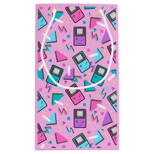 Roze Retro Gaming Klein Cadeauzakje (Achterkant)