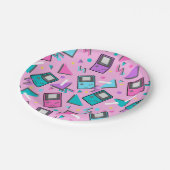 Roze Retro Gaming Papieren Bordje (Gekanteld)