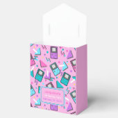 Roze Retro Gaming Verjaardag Bedankdoosjes (Geopend)