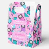 Roze Retro Gaming Verjaardag Bedankdoosjes (Geopend)