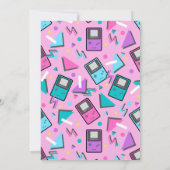 Roze Retro Gaming Verjaardag Kaart (Achterkant)