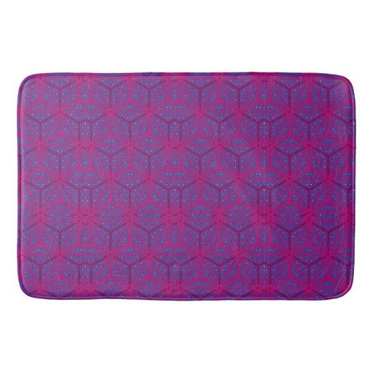 Roze retro geometrisch patroon badmat (Voorkant)