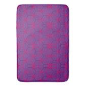 Roze retro geometrisch patroon badmat (Voorkant Verticaal)
