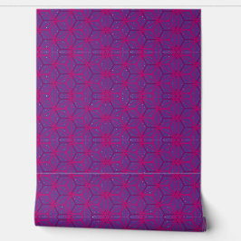 Roze retro geometrisch patroon  behang