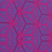 Roze retro geometrisch patroon behang (Zoom)