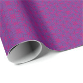 Roze retro geometrisch patroon cadeaupapier (Rol Hoek)