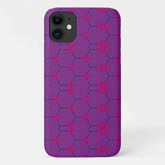 Roze retro geometrisch patroon Case-Mate iPhone case (Achterkant)