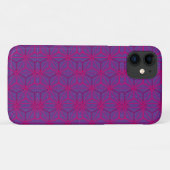 Roze retro geometrisch patroon Case-Mate iPhone case (Achterkant (horizontaal))