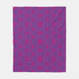 Roze retro geometrisch patroon  fleece deken