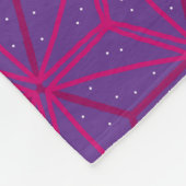 Roze retro geometrisch patroon fleece deken (Hoek)