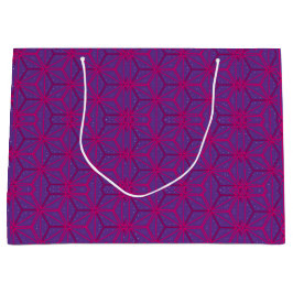 Roze retro geometrisch patroon  groot cadeauzakje