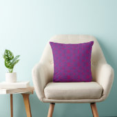 Roze retro geometrisch patroon kussen (Stoel)