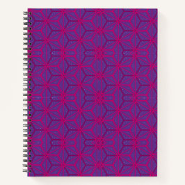 Roze retro geometrisch patroon  notitieboek