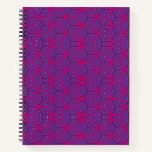 Roze retro geometrisch patroon notitieboek
