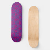 Roze retro geometrisch patroon persoonlijk skateboard (Voorkant)