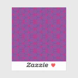 Roze retro geometrisch patroon  sticker