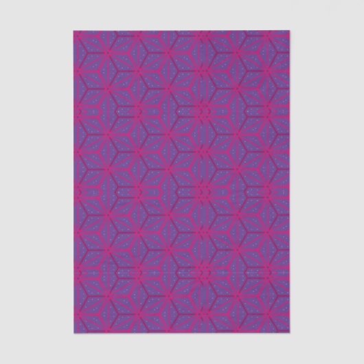 Roze retro geometrisch patroon tissuepapier (Voorkant)
