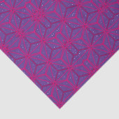 Roze retro geometrisch patroon  tissuepapier (Detail)