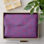 Roze retro geometrisch patroon tissuepapier (Geschenk)