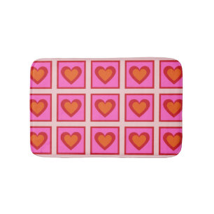 Roze Retro  geruit hart Y2K Patroon Badmat