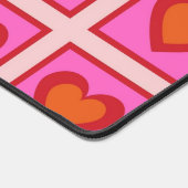 Roze Retro geruit hart Y2K Patroon Bureaumat (Hoek)