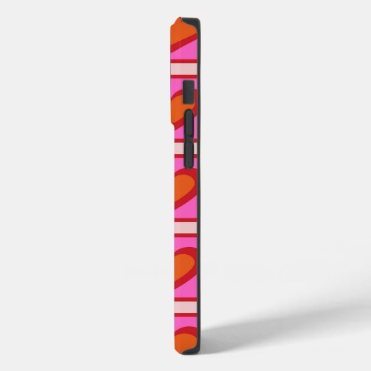 Roze Retro  geruit hart Y2K Patroon Case-Mate iPhone Case (Achterkant / Links)