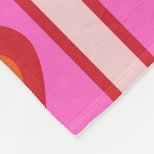 Roze Retro  geruit hart Y2K Patroon Fleece Deken (Hoek)