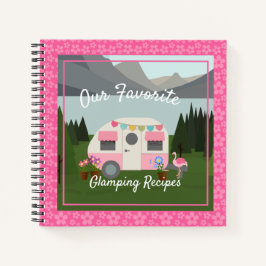 Roze Retro Glamper Notitieboek